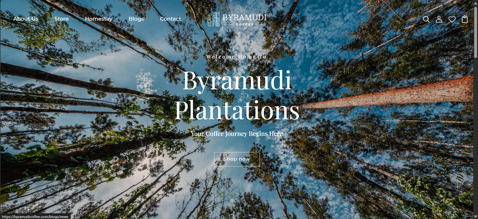 Byramudi Coffee Website Screenshot