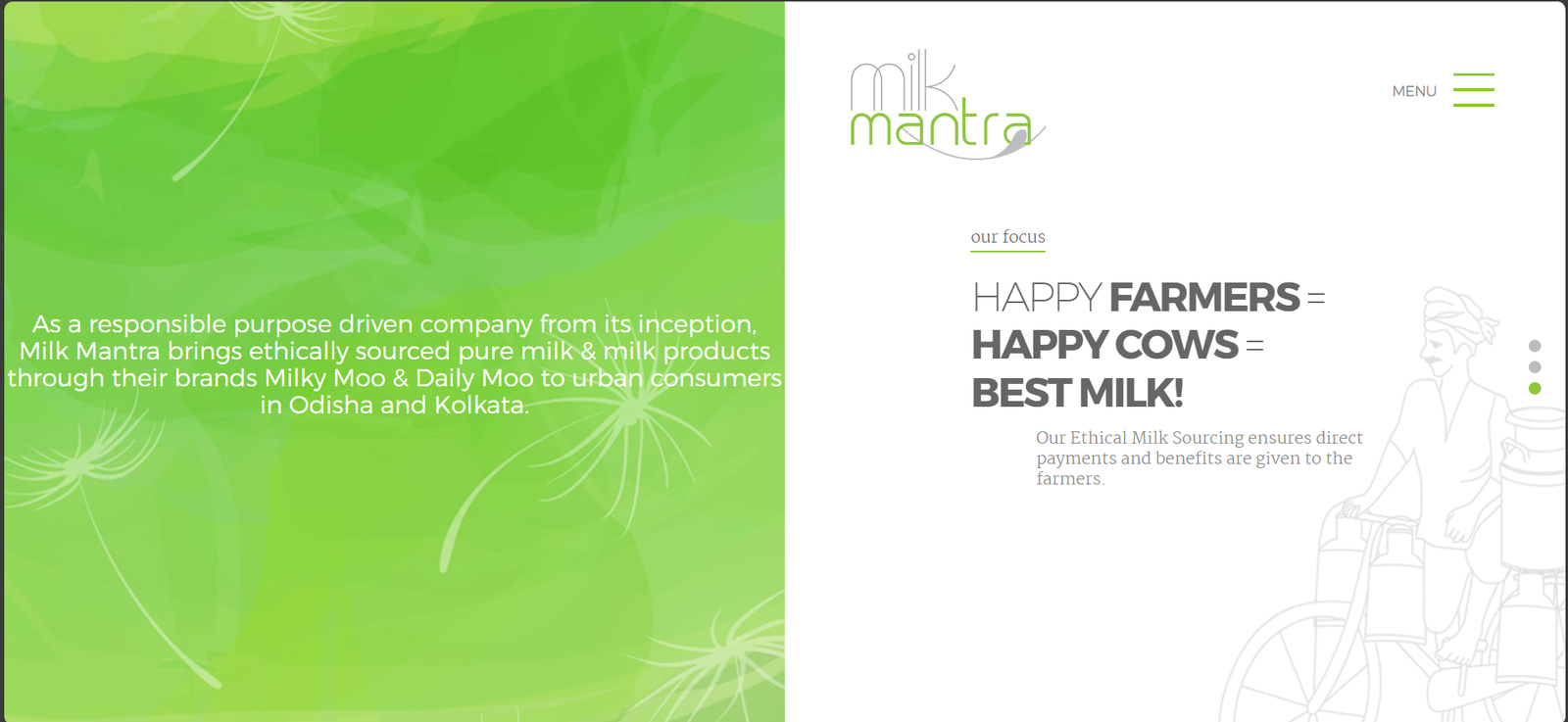Milk Mantra Website Screenshot